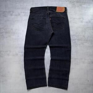 Y2K Black Levi’s 501 Grunge Straight Denim Jeans